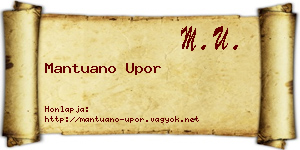 Mantuano Upor névjegykártya
